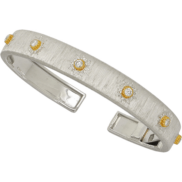 ブチェラッティ クリ ダイヤ ブレスレット K18WG YG