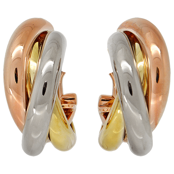 カルティエ トリニティ ピアス スリーカラーK18YG K18PG K18WG