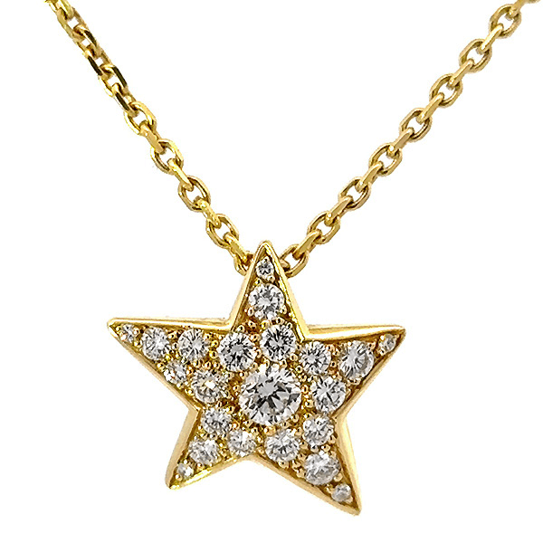 シャネル コメット ダイヤ ネックレス K18YG