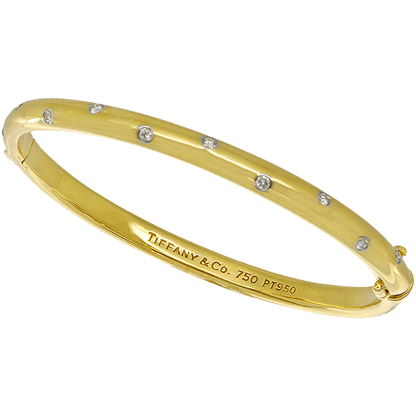 ティファニー ドッツ 10PD ブレス K18YG PT950