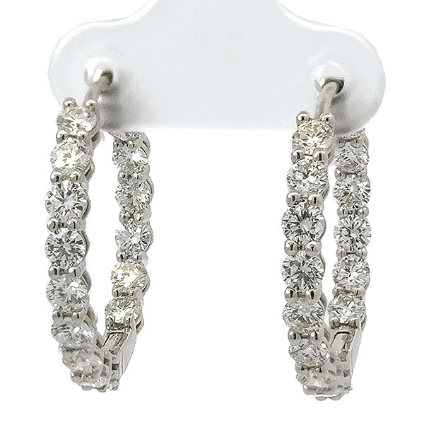 ティファニー フープ ピアス ダイヤ PT950