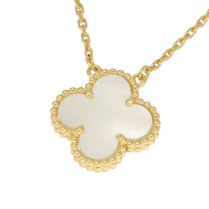 ヴァンクリーフ＆アーペル ヴィンテージ アルハンブラ シェル ネックレス K18YG